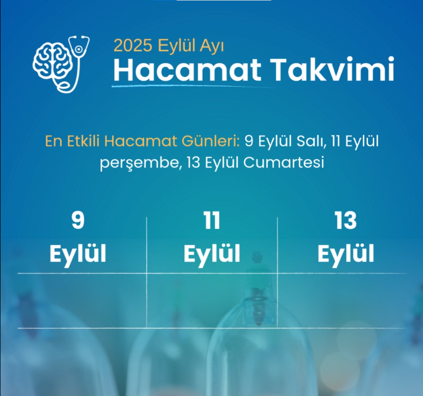 Eylül Ayı Hacamat Günleri 2025 | En Uygun Tarihler